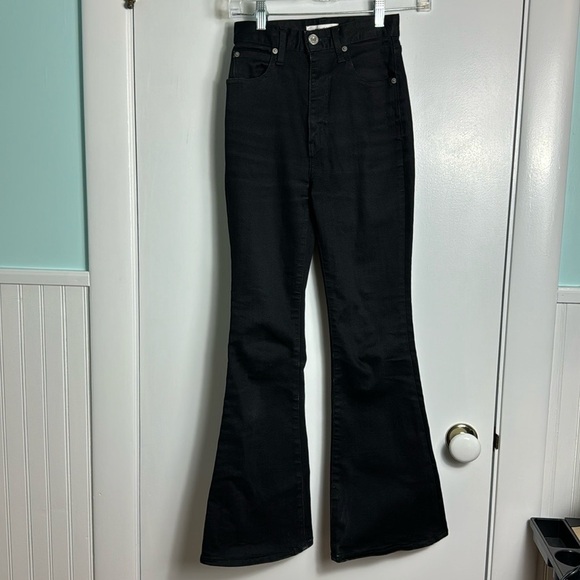 Moussy High Waisted Rebirth Flare Black Jeans Size 24 - Picture 2 of 16